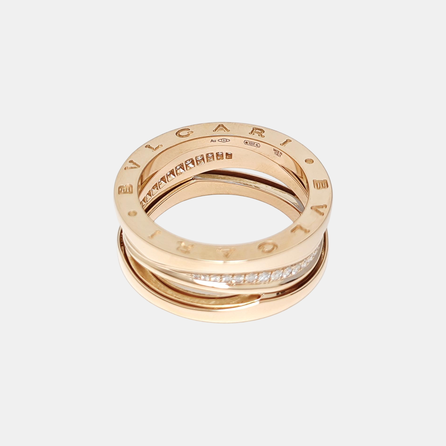 B.ZERO1 18k Rose Gold Ring EU 61