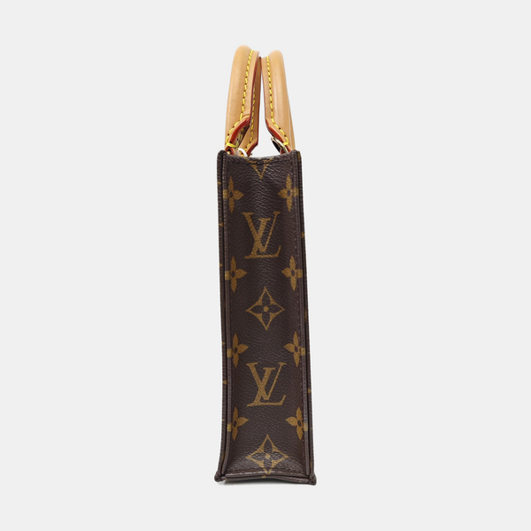 SAC PLAT Mini Monogram Coated Canvas Brown