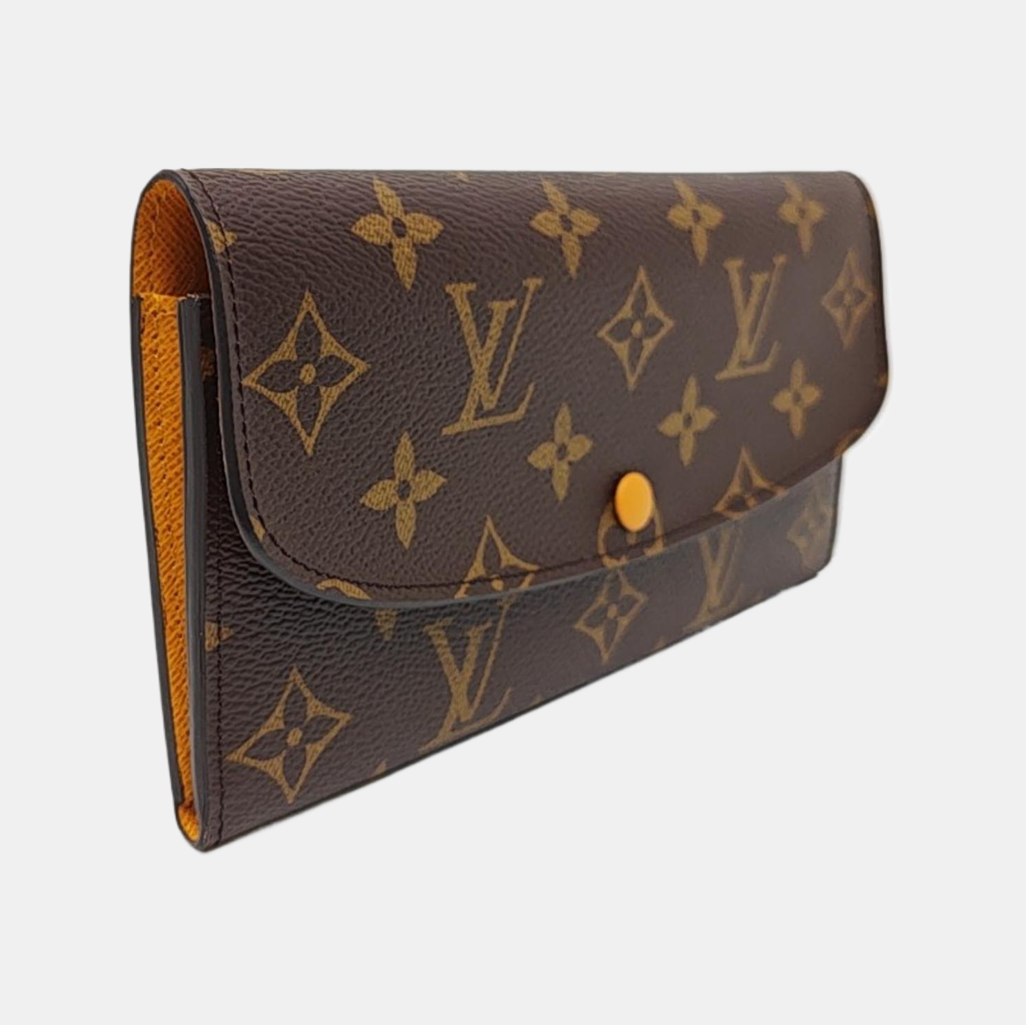 EMILIE Monogram Coated Canvas Brown Wallet