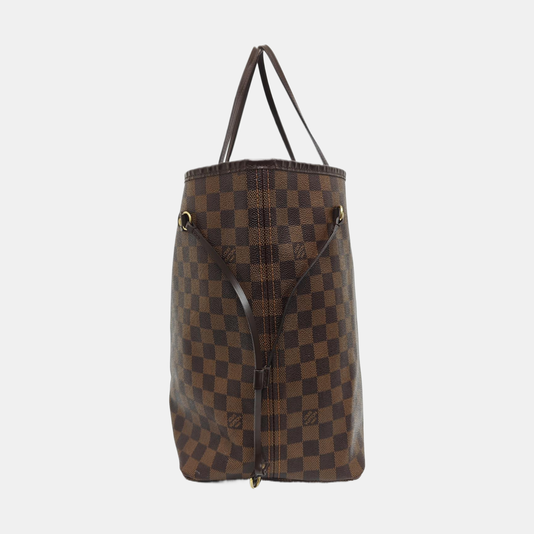 NEVERFULL GM Damier Ebene Coated Canvas Brown