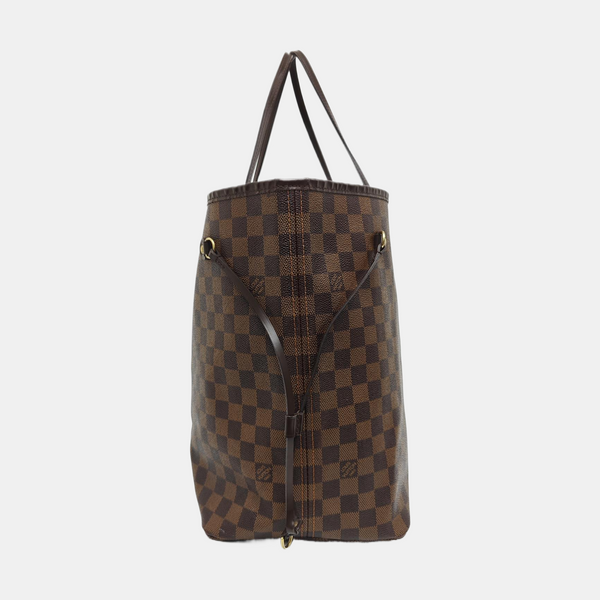 NEVERFULL GM Damier Ebene Coated Canvas Brown