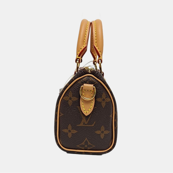 SPEEDY Nano Monogram Coated Canvas Brown
