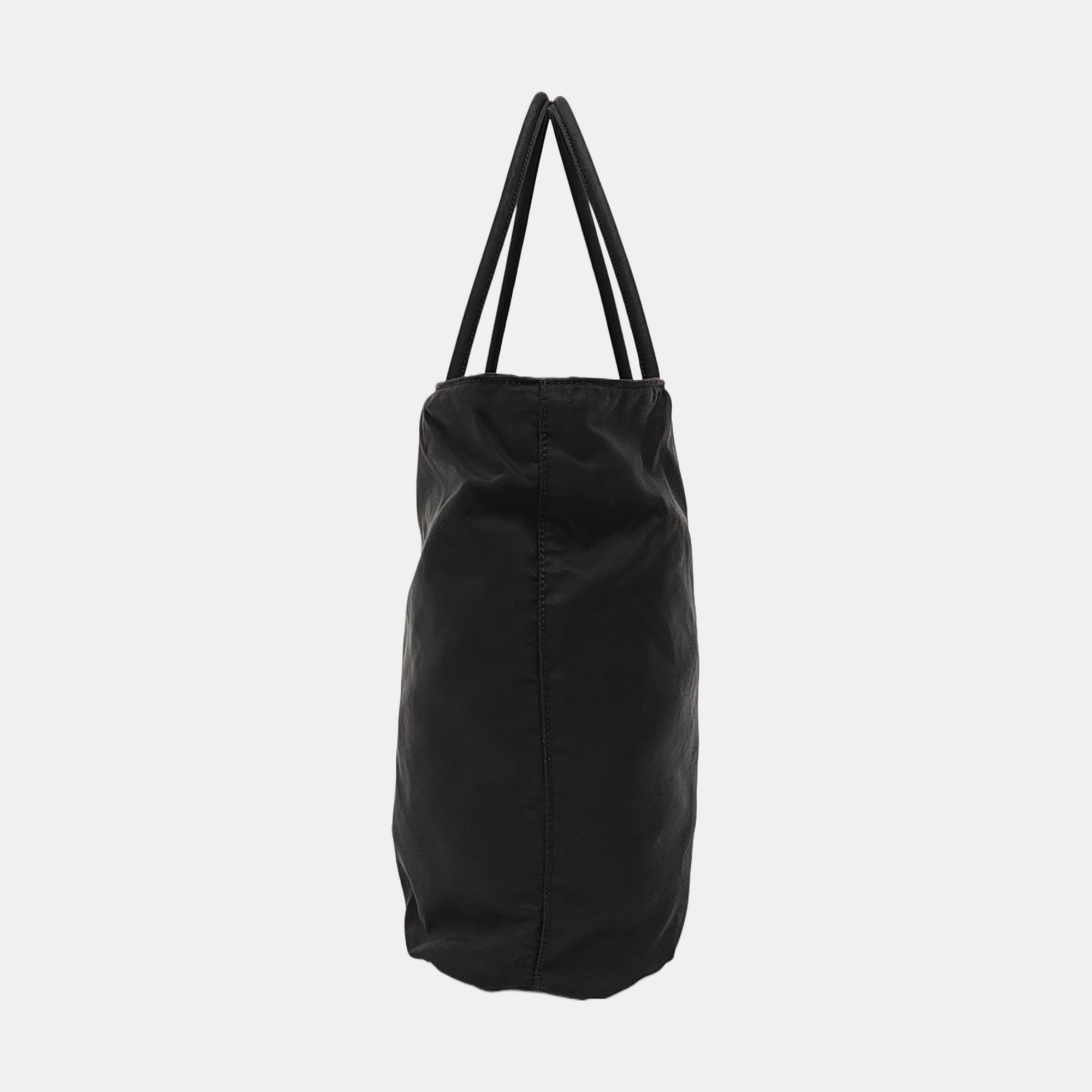 Nylon Top Handle Bag Black