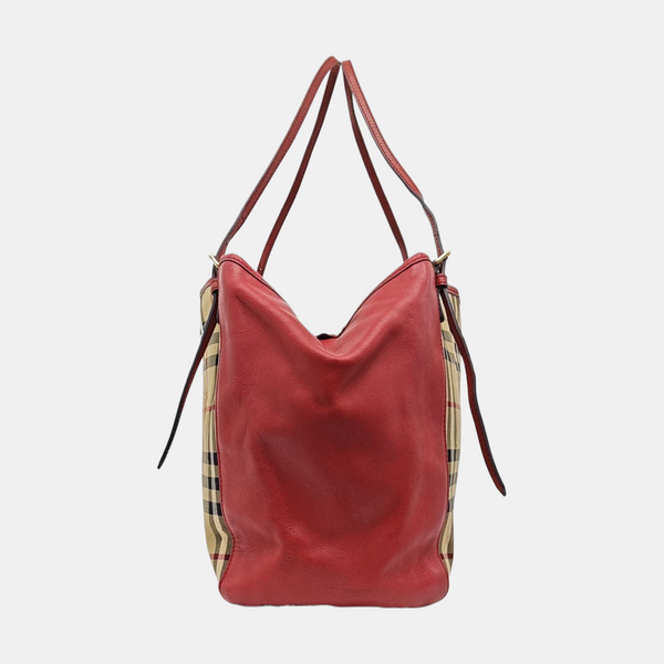 Coated Canvas Tote Bag Beige