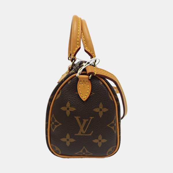 SPEEDY Nano Monogram Coated Canvas Brown