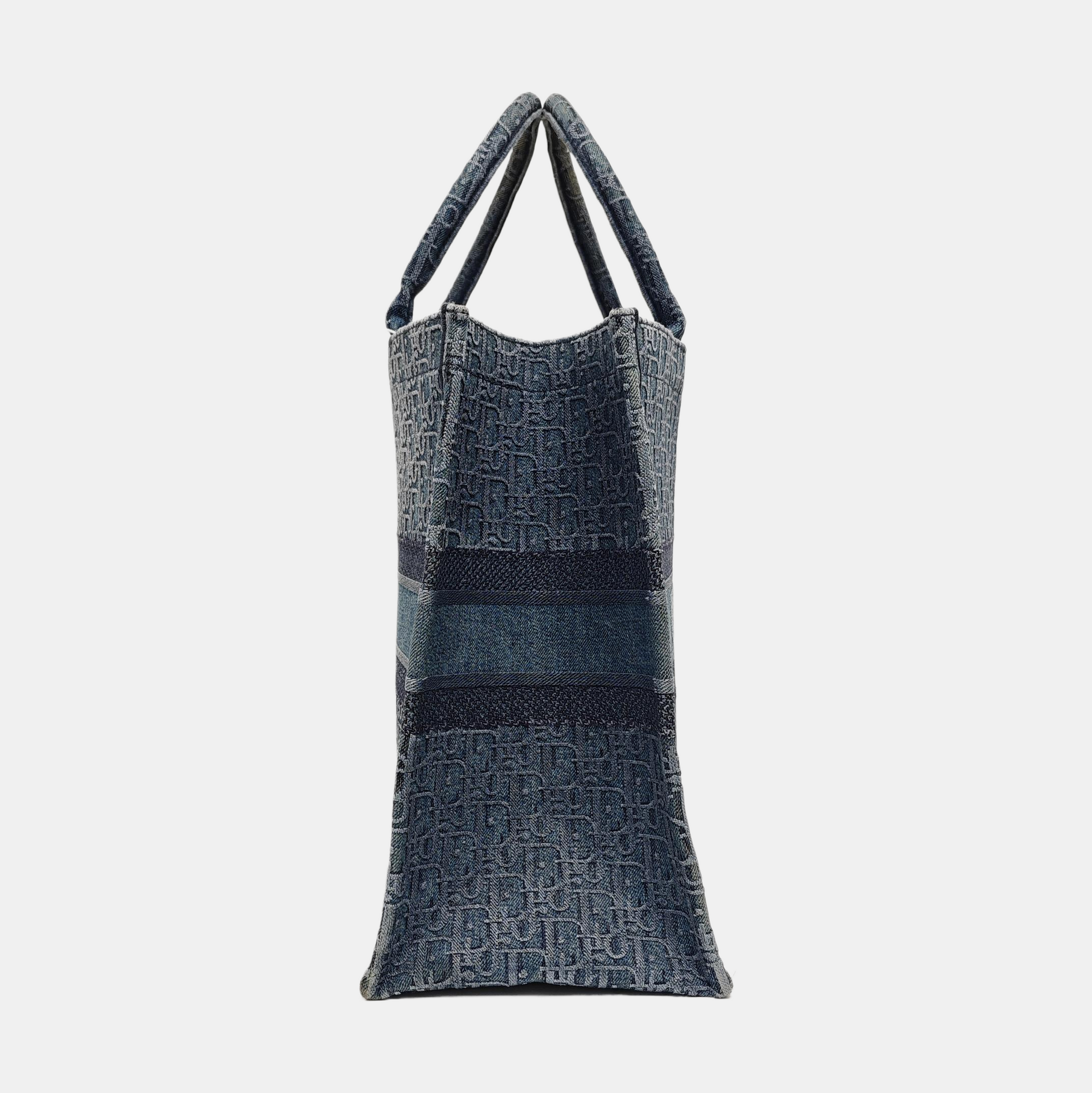 Book Tote Large Oblique Canvas Blue