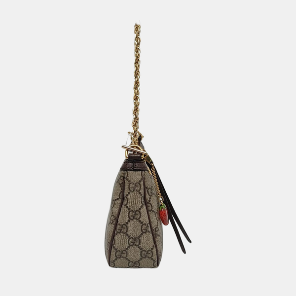 Ophidia Small Monogram Coated Canvas Beige