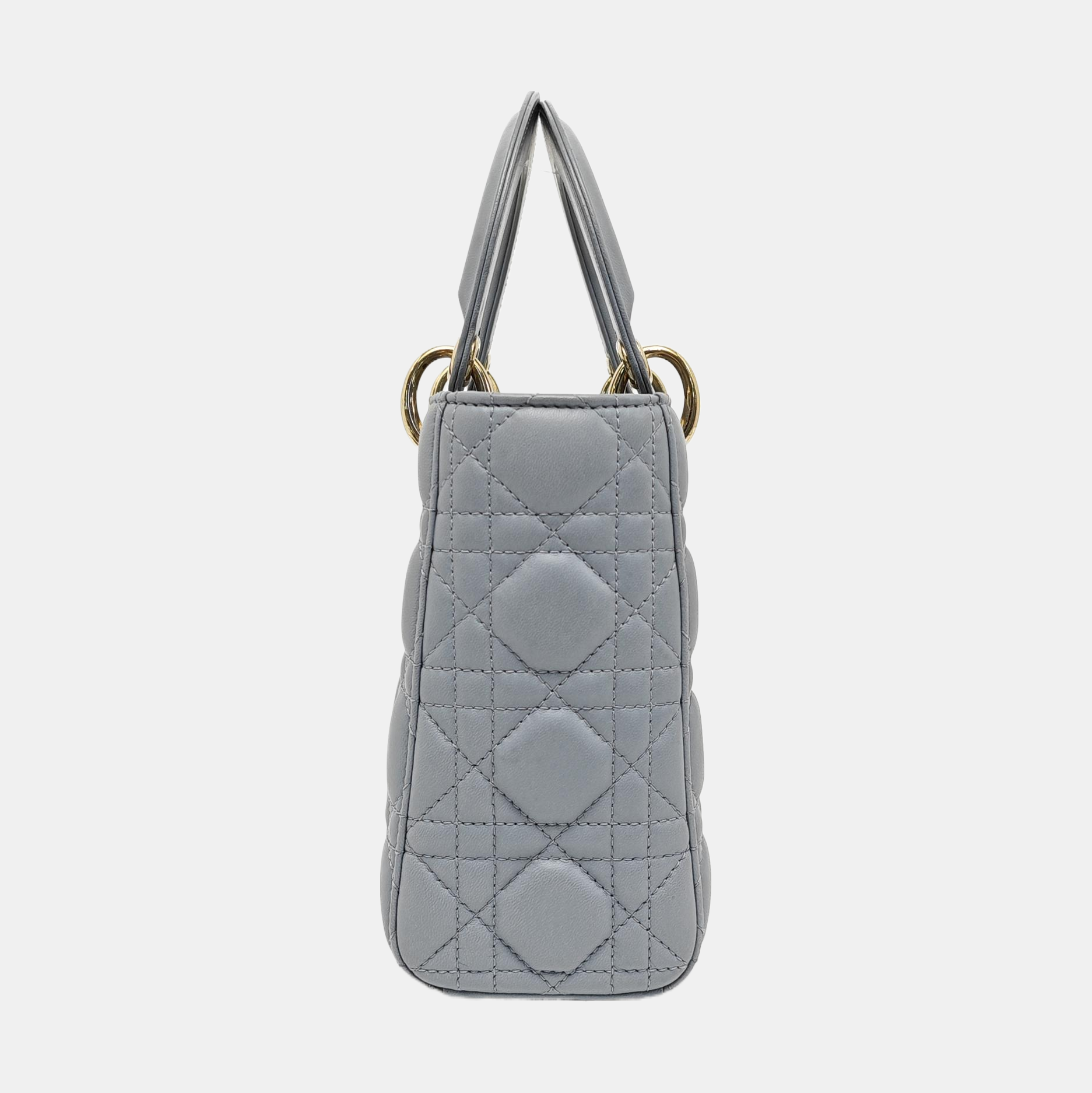 Lady Dior Small Cannage Lambskin Blue