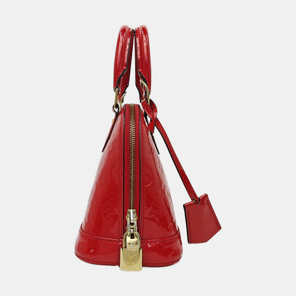 ALMA BB Monogram Patent Leather Red