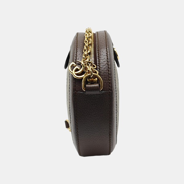 Ophidia Mini Monogram Coated Canvas Beige