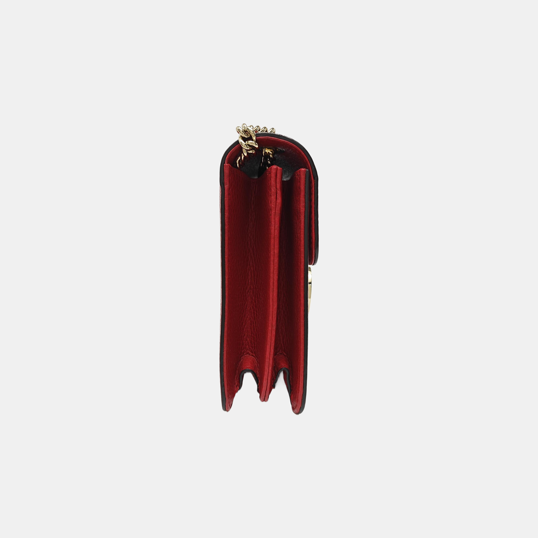 Interlocking G Small Calfskin Red