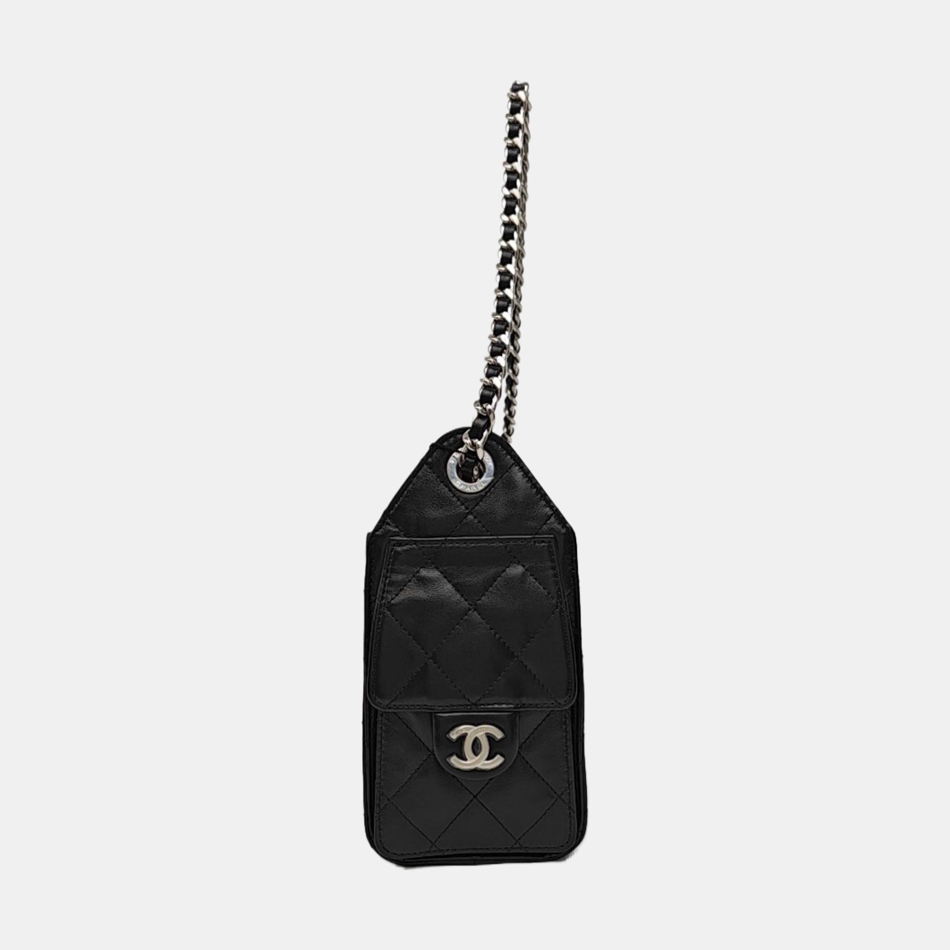 CHANEL 25 Mini Quilted Calfskin Black