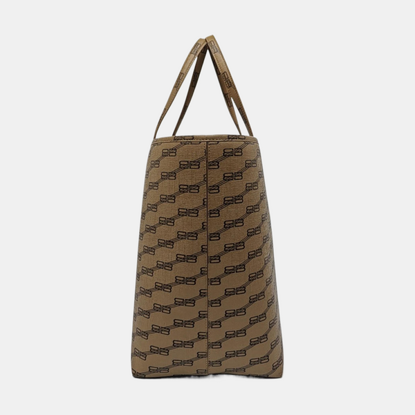 Coated Canvas Tote Bag Brown