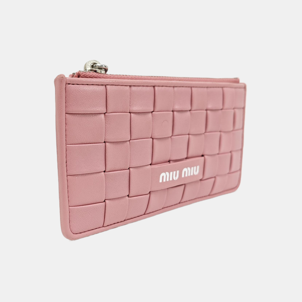 Lambskin Card Holder Pink