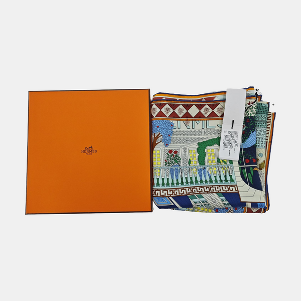 Mulberry Silk Silk Scarf Blue