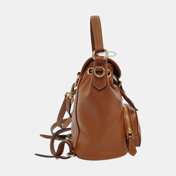 Calfskin Backpack Mini Brown