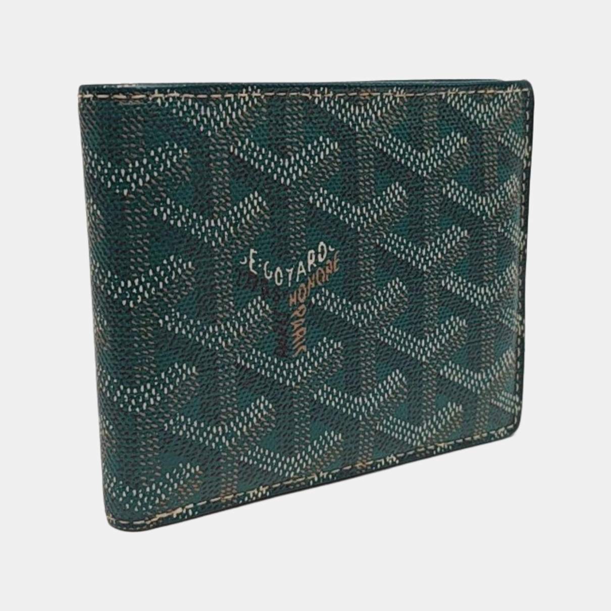 Saint-Marc Coated Canvas Green Wallet