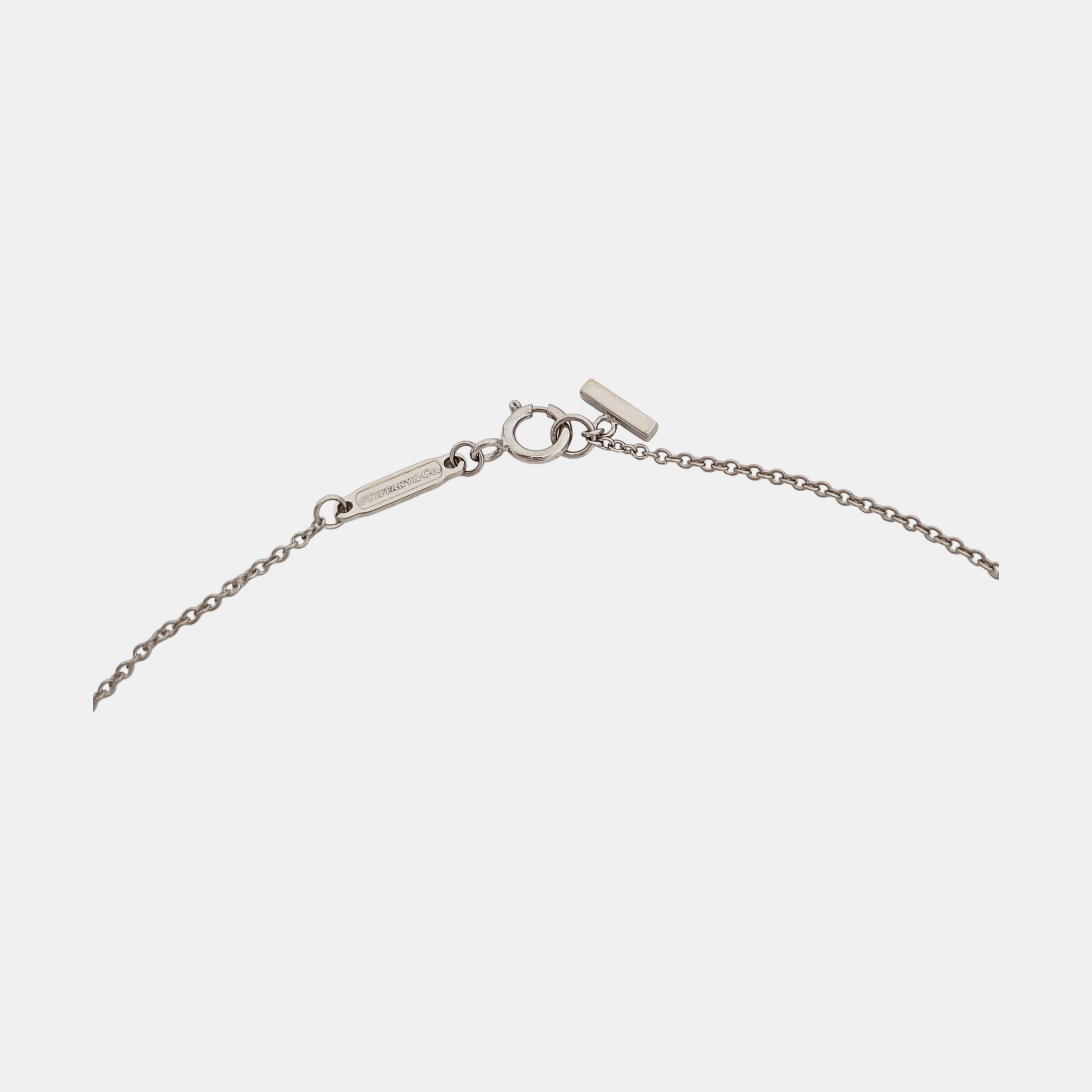 Tiffany T 18k White Gold Silver Necklace