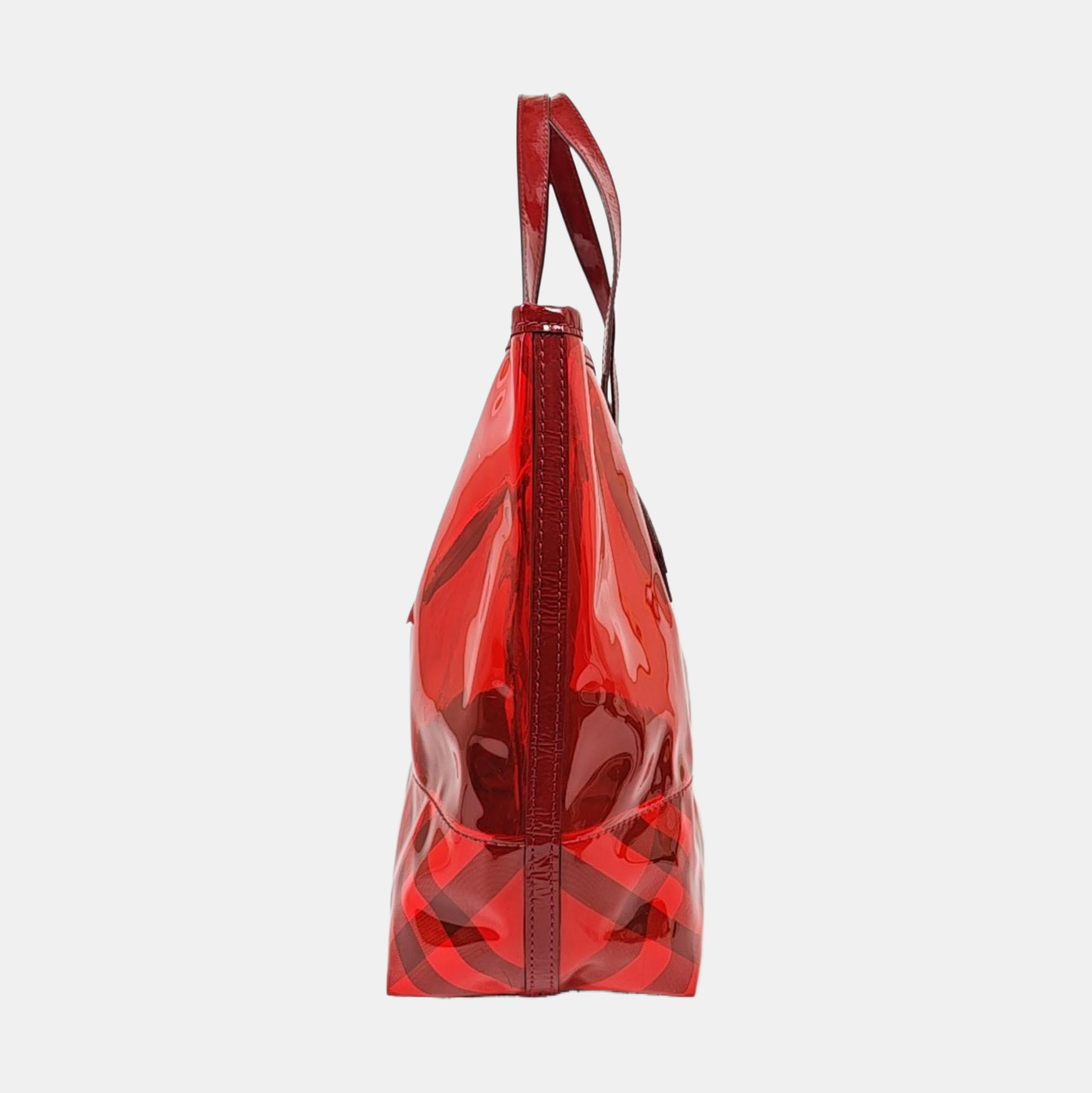 Plastic Tote Bag Red