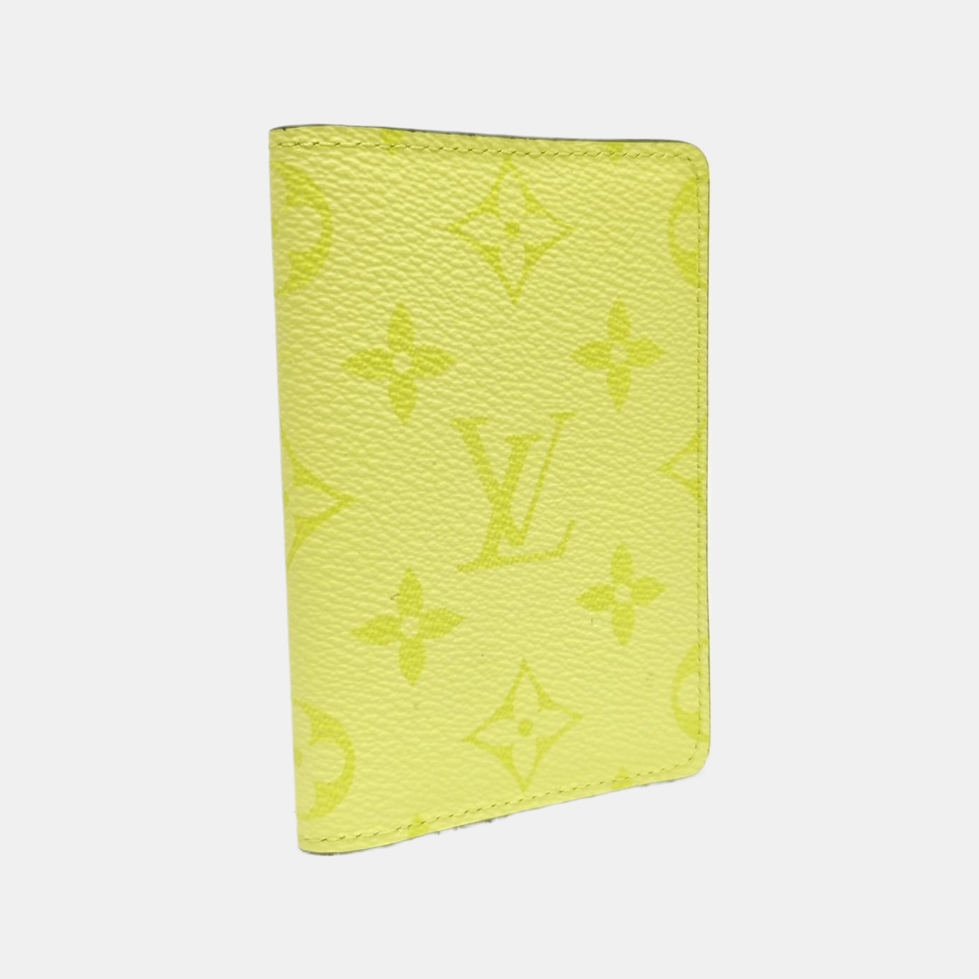 Monogram Coated Canvas Card Holder Yellow