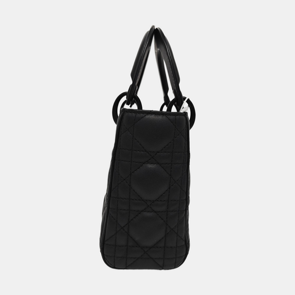 Lady Dior Mini Cannage Lambskin Black