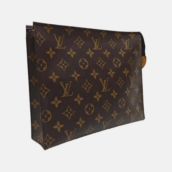 TOILET POCKET 26 Monogram Coated Canvas Brown