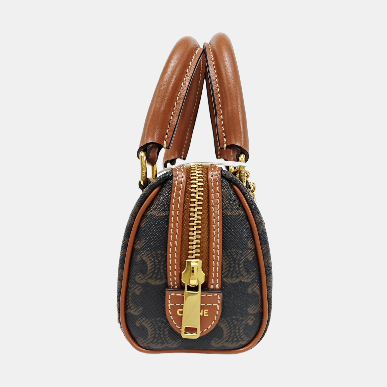 TRIOMPHE CANVAS Mini Coated Canvas Brown