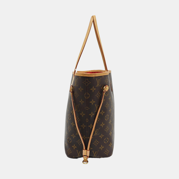 NEVERFULL MM Monogram Coated Canvas Brown