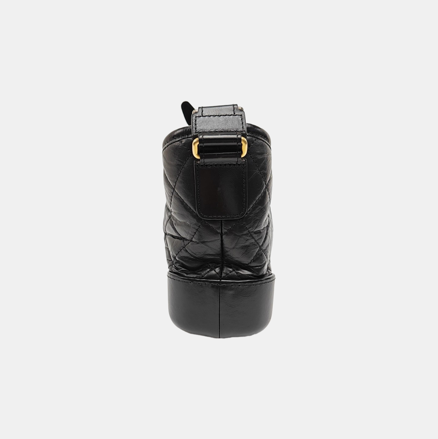 GABRIELLE Small Quilted Vintage Calf Black