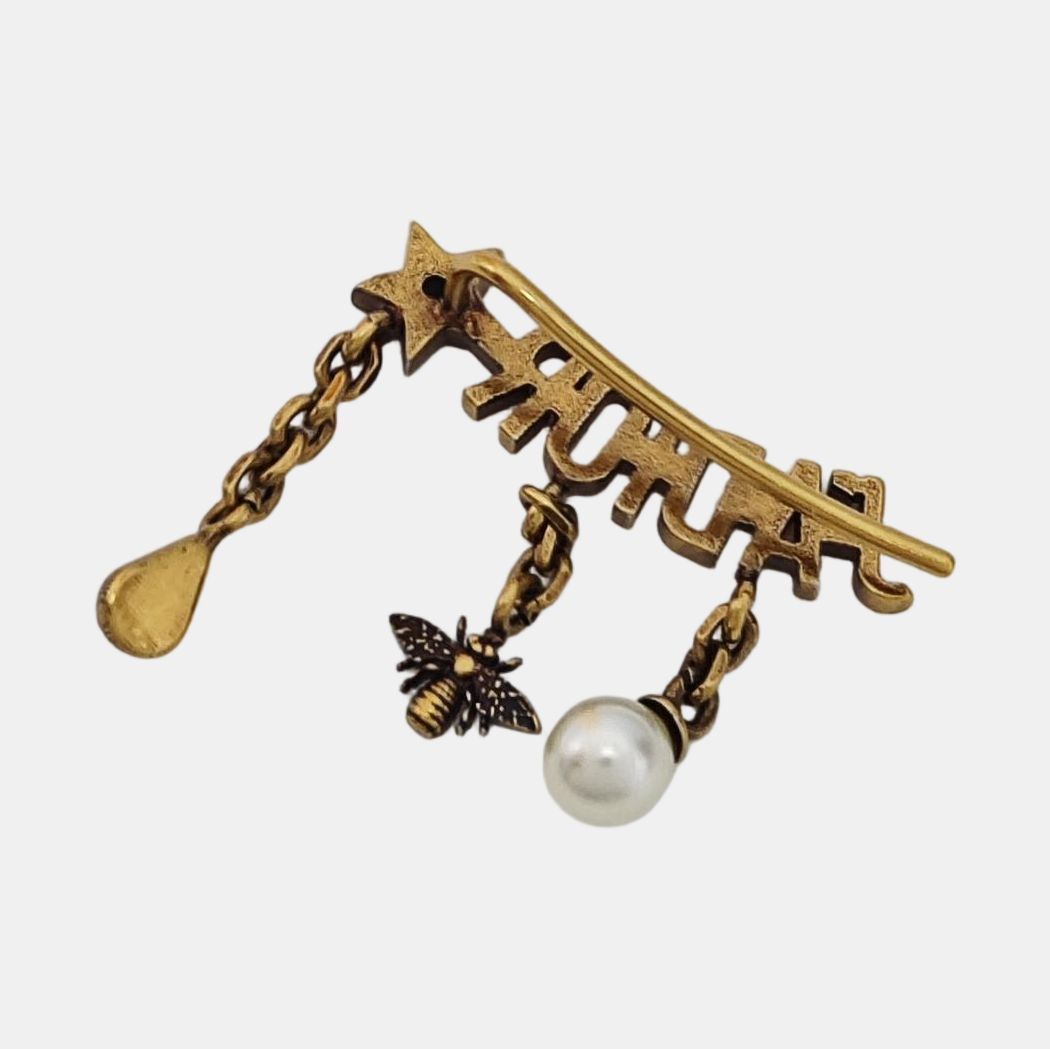 J'adior Metal Gold Stud Earrings