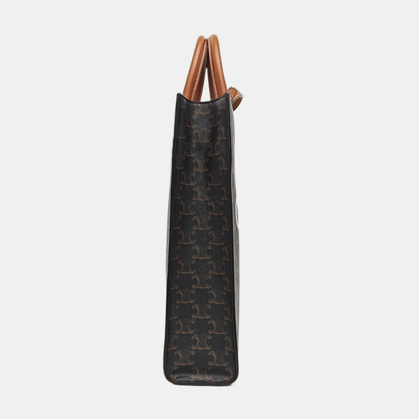 CABAS CELINE Small Coated Canvas Brown