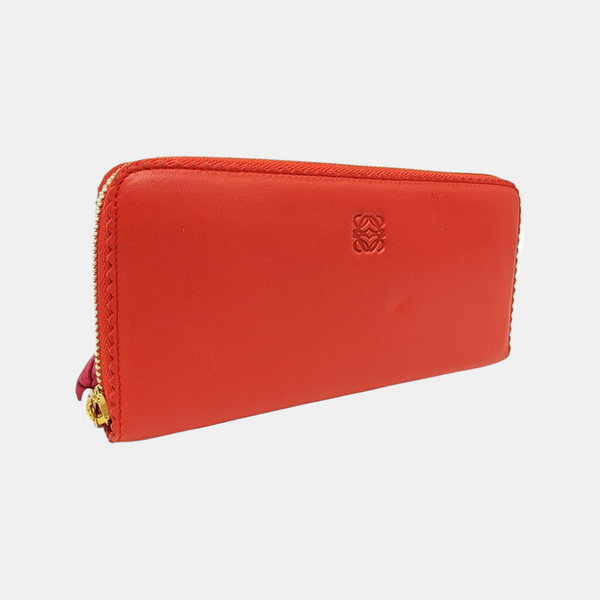 Brand Lambskin Red Wallet