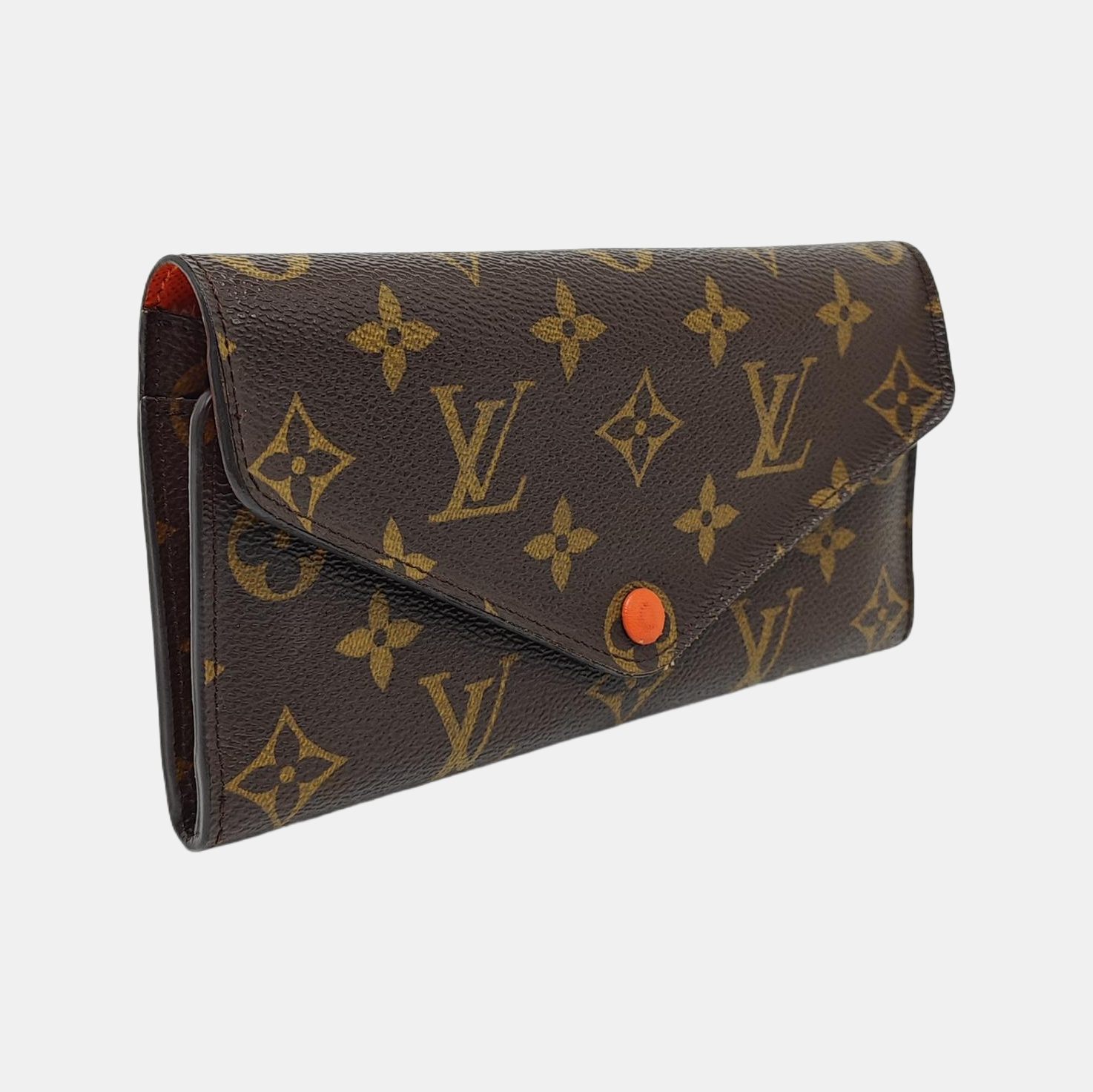 JOSÉPHINE Monogram Coated Canvas Brown Wallet