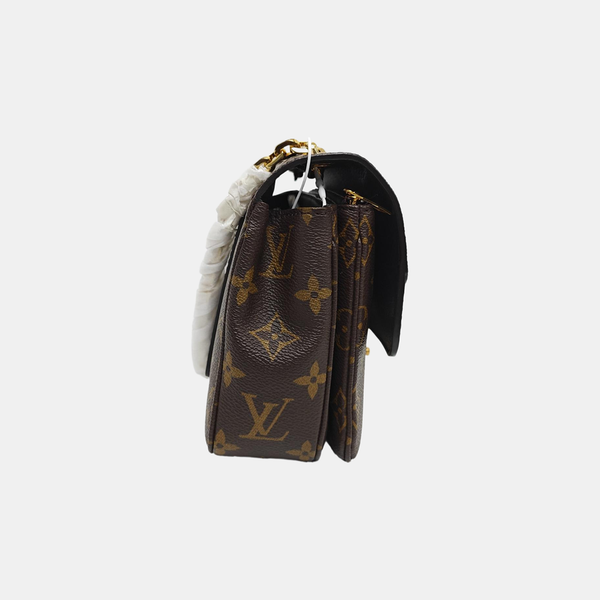 MARCEAU Monogram Coated Canvas Brown