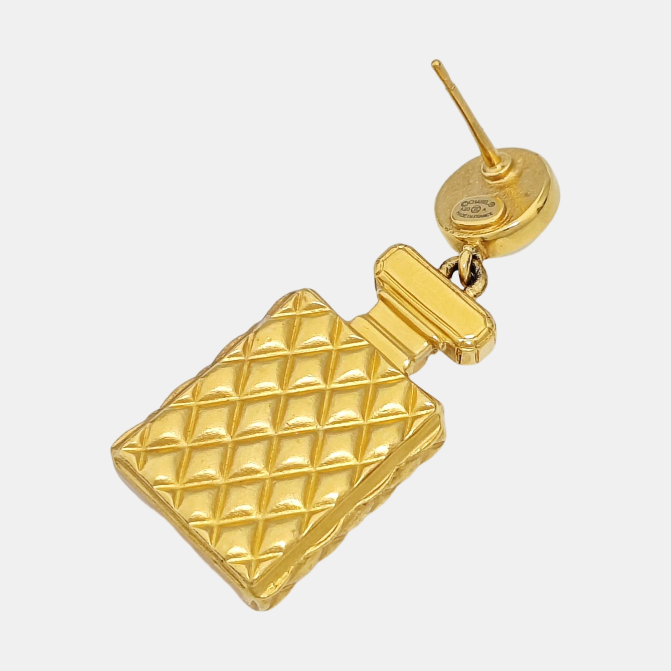 CC Logo Metal Gold Earrings