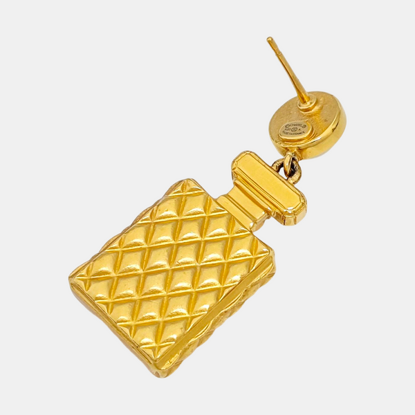 CC Logo Metal Gold Earrings