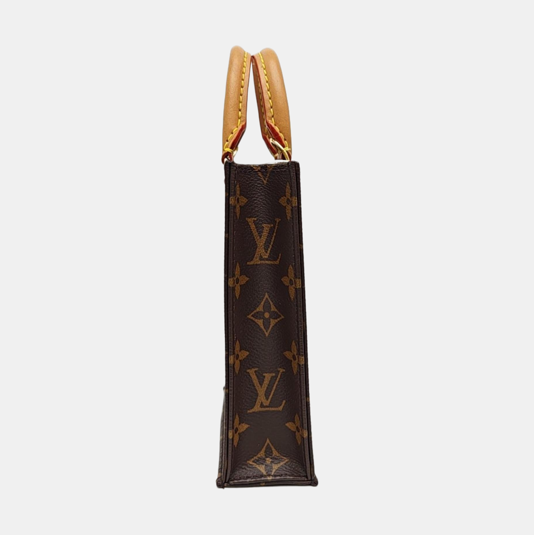 SAC PLAT Mini Monogram Coated Canvas Brown
