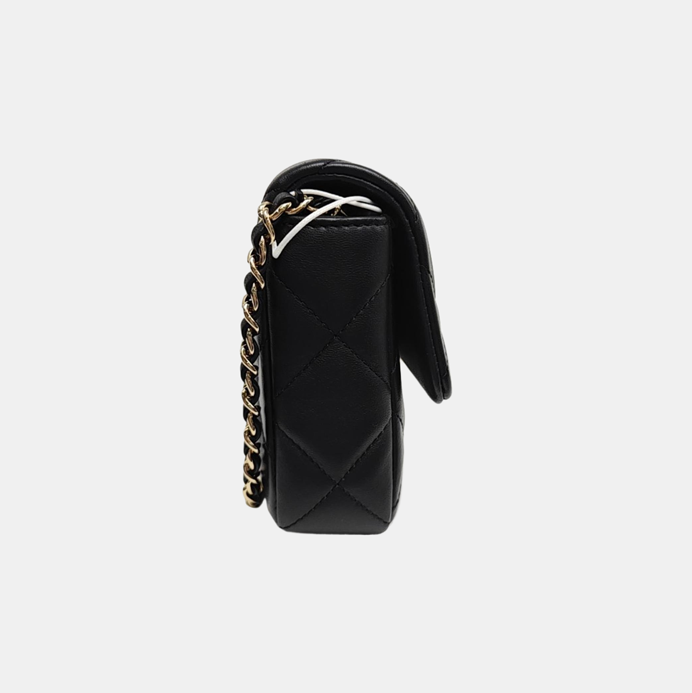 Quilted Lambskin Shoulder Bag Black