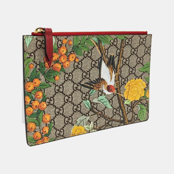 GG Blooms Monogram Coated Canvas Beige