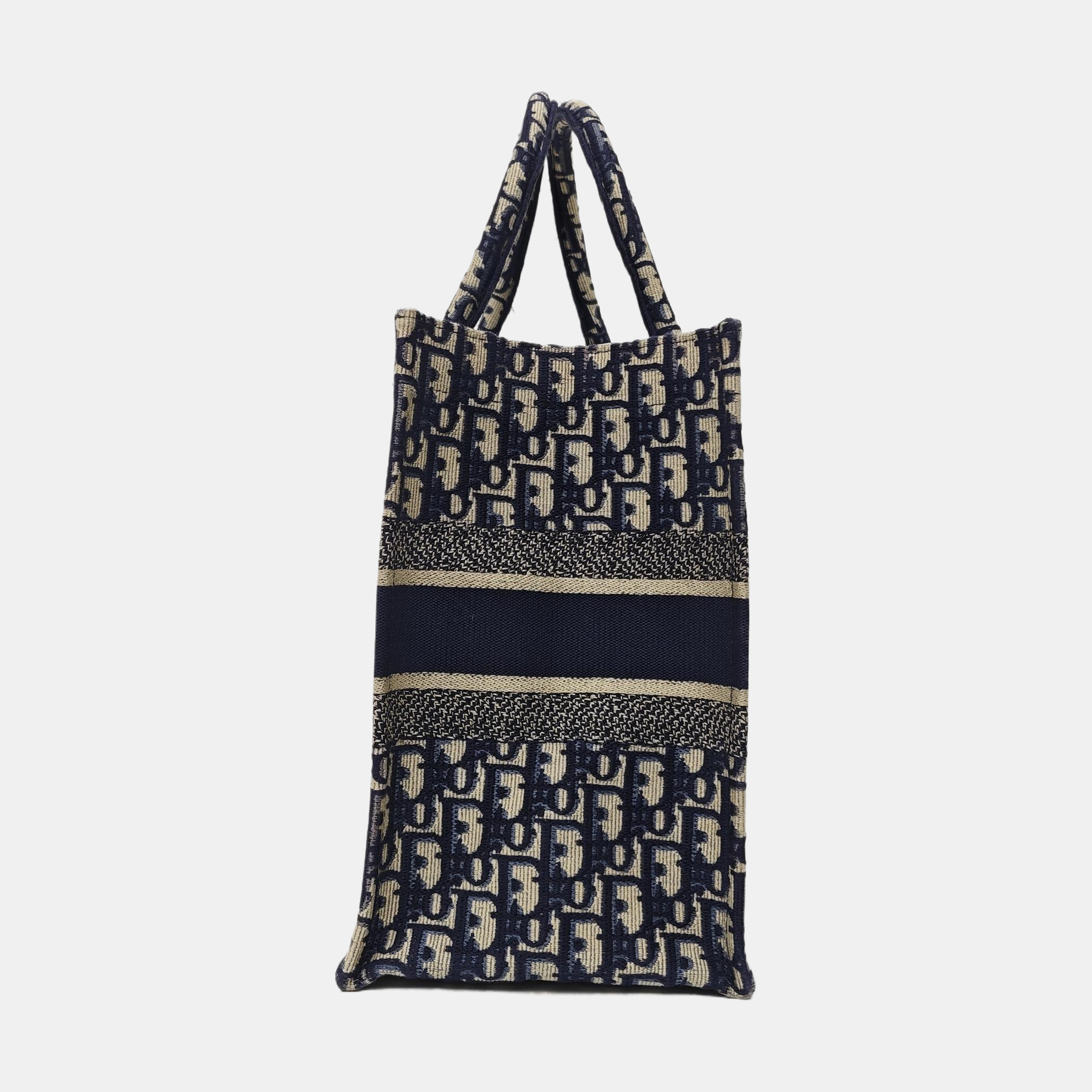 Book Tote Medium Oblique Canvas Blue
