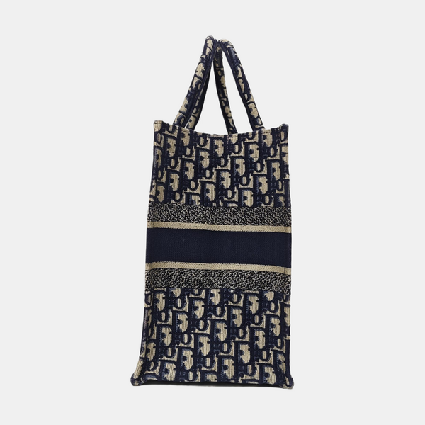 Book Tote Medium Oblique Canvas Blue