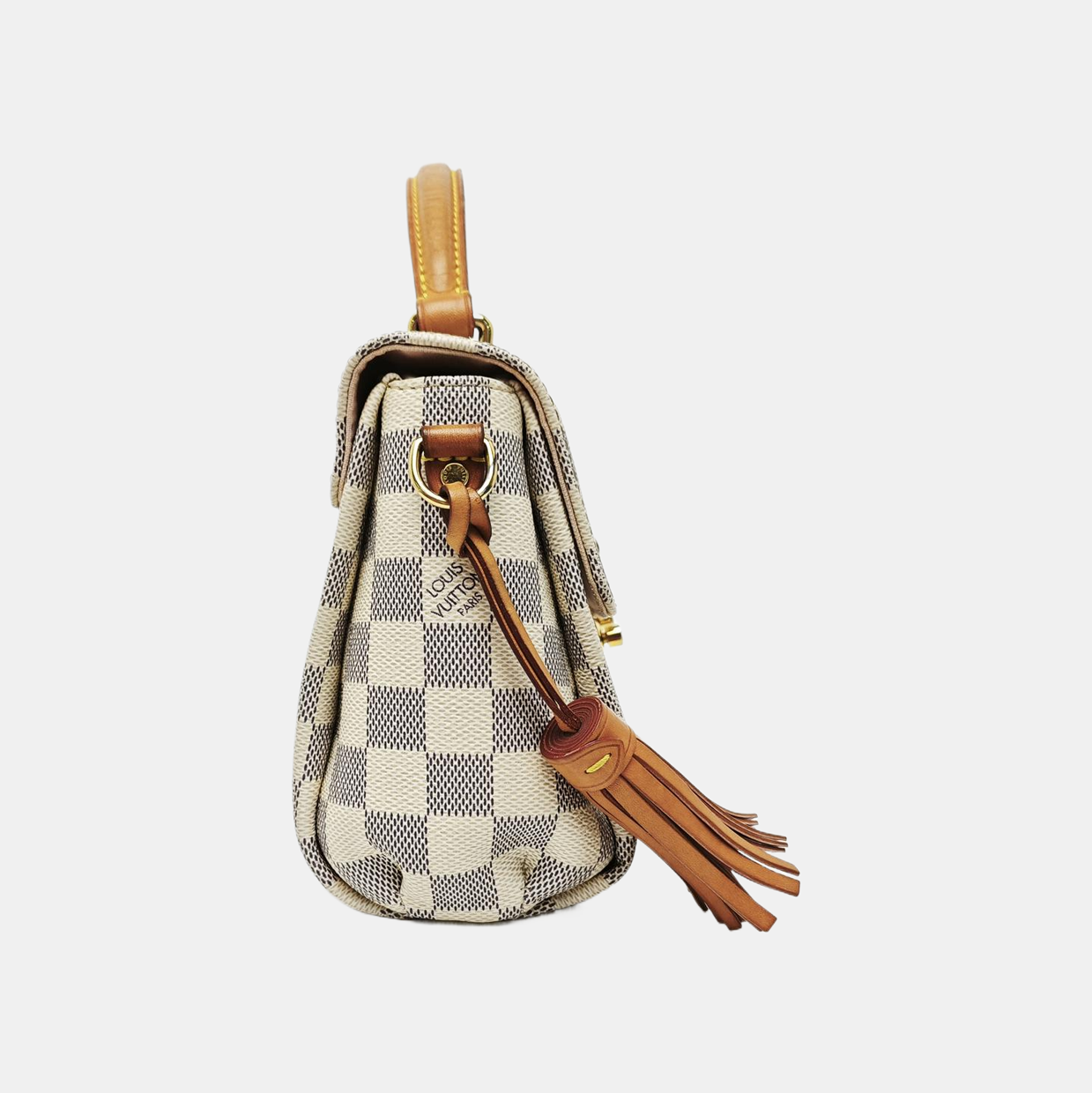CROISETTE Damier Azur Coated Canvas White