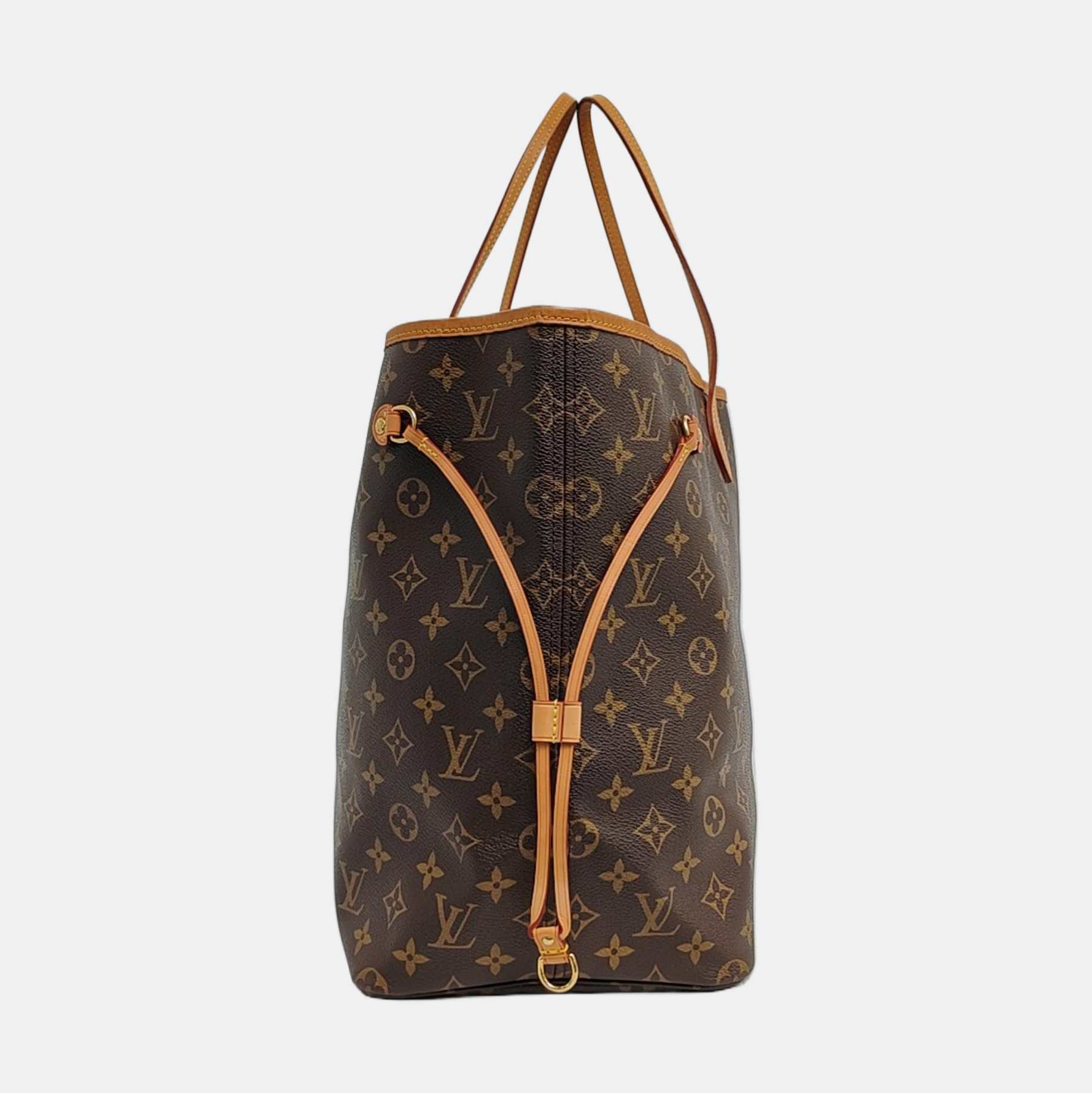NEVERFULL GM Monogram Coated Canvas Brown