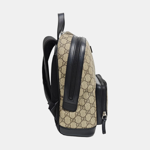 Monogram Coated Canvas Backpack Small Brown