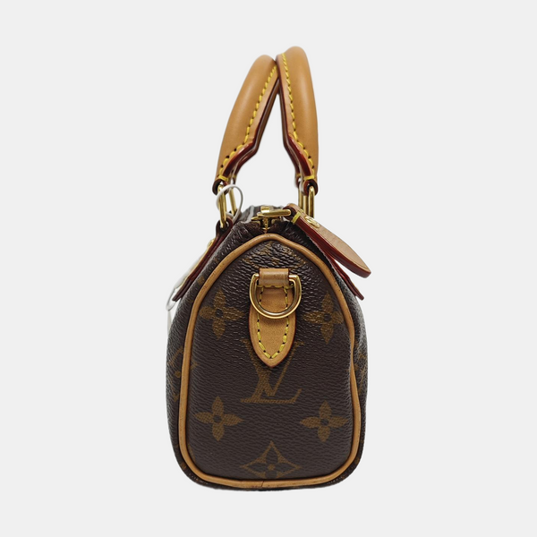 SPEEDY Nano Monogram Coated Canvas Brown