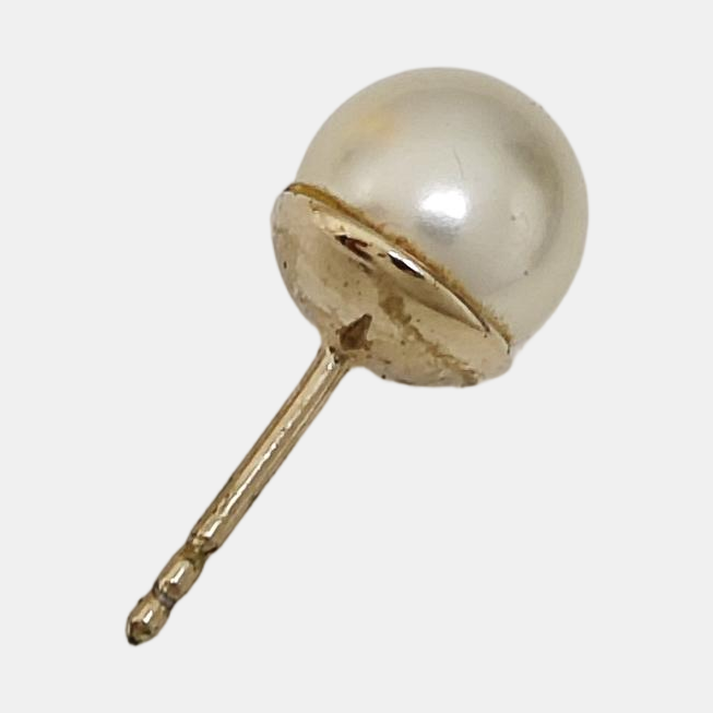 Dior Tribales Metal White Stud Earrings