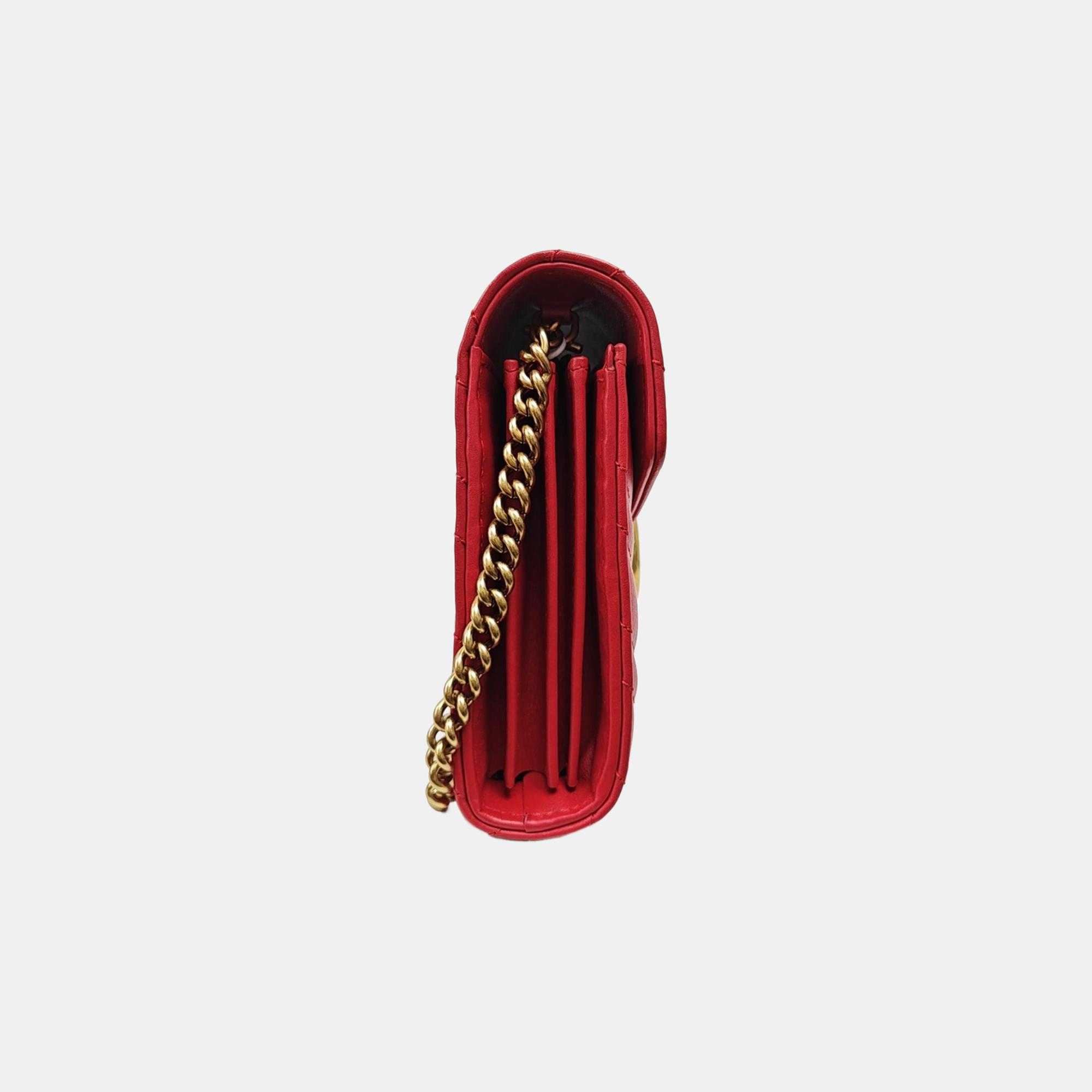 GG Marmont Mini Quilted Calfskin Red