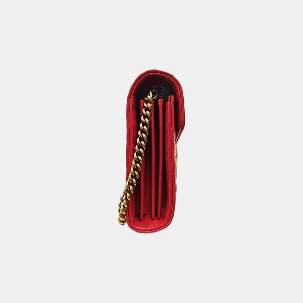GG Marmont Mini Quilted Calfskin Red