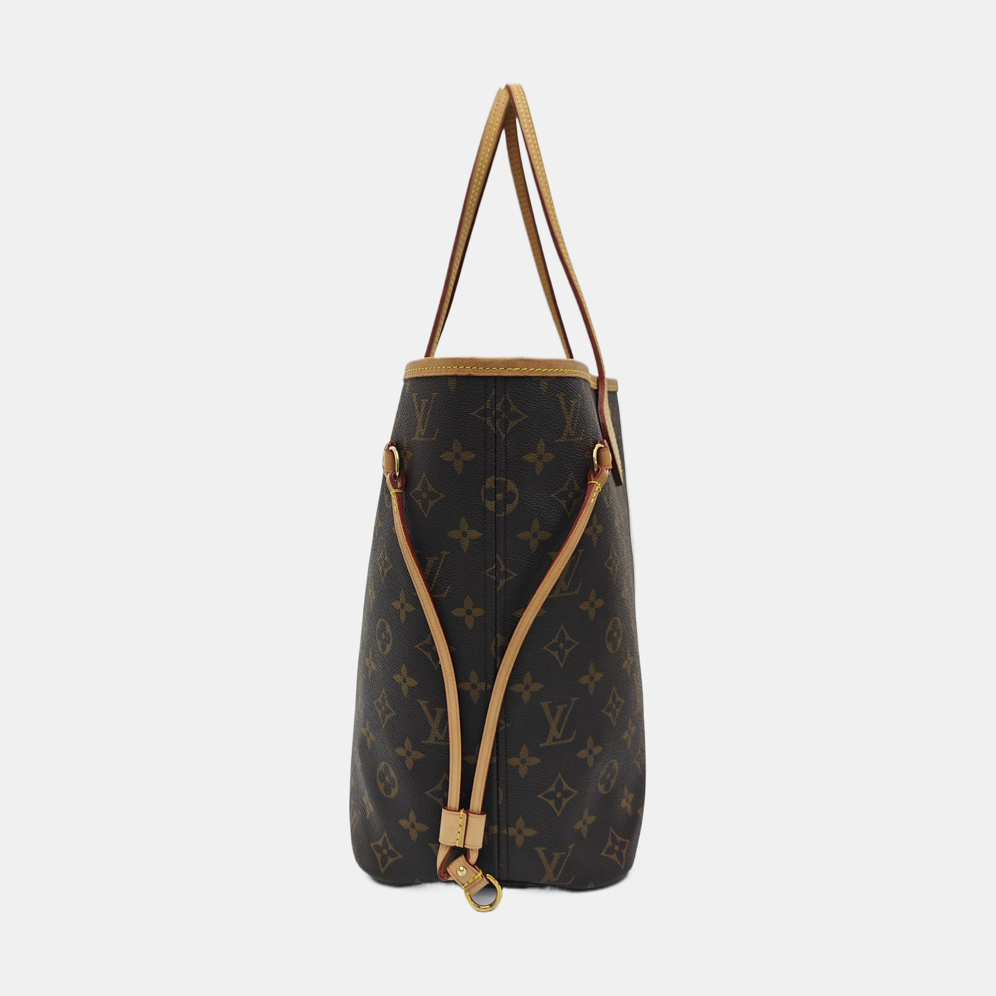 NEVERFULL MM Monogram Coated Canvas Brown