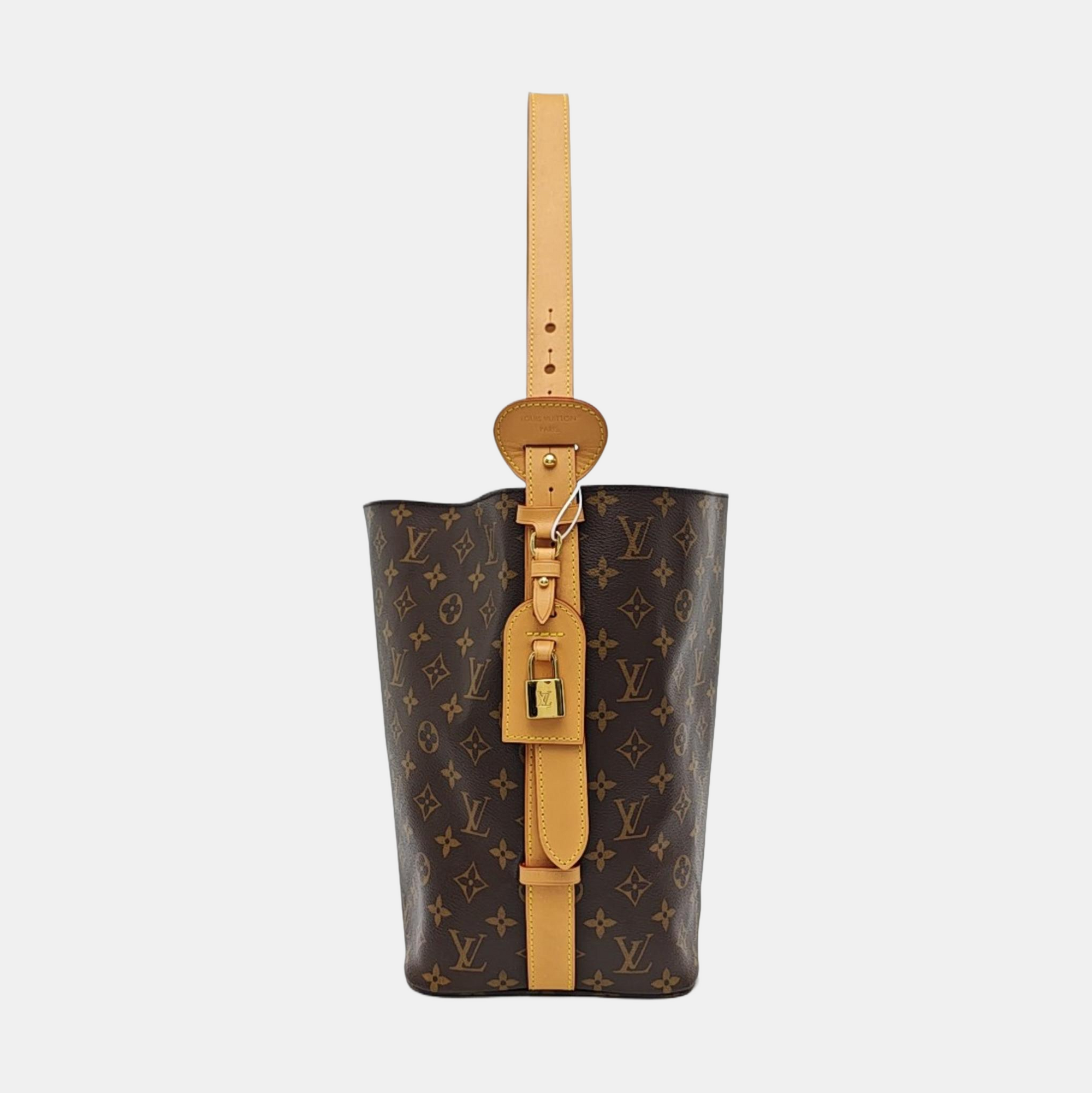 ALL IN GM Monogram Coated Canvas Brown